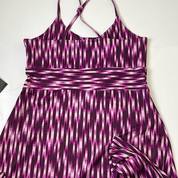 NWT Eddie Bauer Women’s Space Dyed Aster Cranberry Maxi Dress Size L Racer Back - Picture 6 of 16